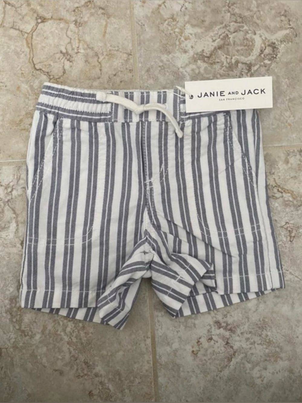 Janie and Jack Baby Boy Shorts 6-12 Months Striped NEW NWT Summer Nautical